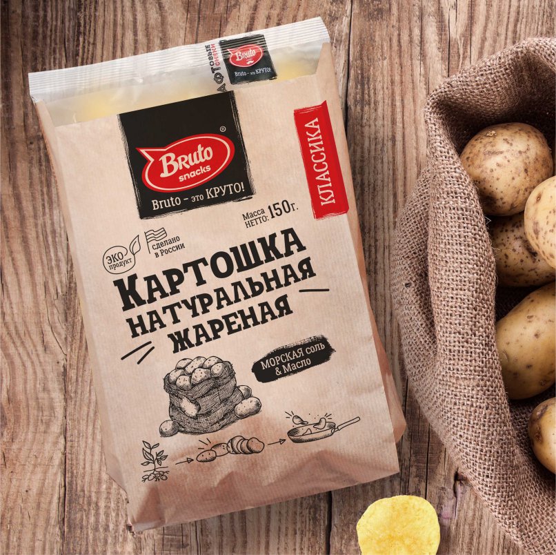 Картофель «Бруто» с солью 130 гр. в Рязани